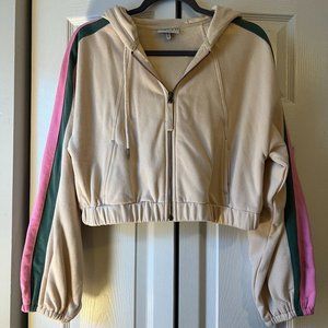 The Greii Striped Zip Up Hoodie | Size Large